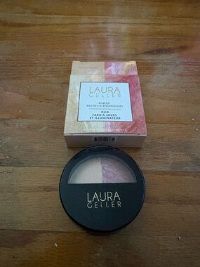 Laura Geller Baked Blush-N-Highlight Duo in Pink and Cream